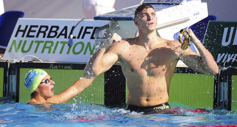 Alessandro Miressi Argento Olimpico Con La Staffetta X Stile Libero